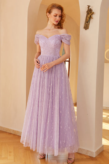Robe de bal Purple A Line(Ceinture non incluse)
